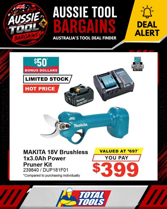 MAKITA 18V Brushless 1x3.0Ah Power Pruner Kit